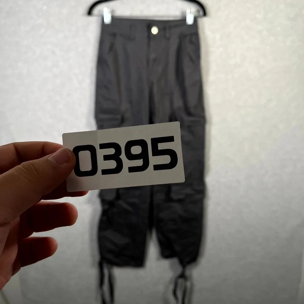 NVfelix Cargo Pants Womens XS Gray Cotton Adjustable Hem Hiking Camping‎ Outdoor